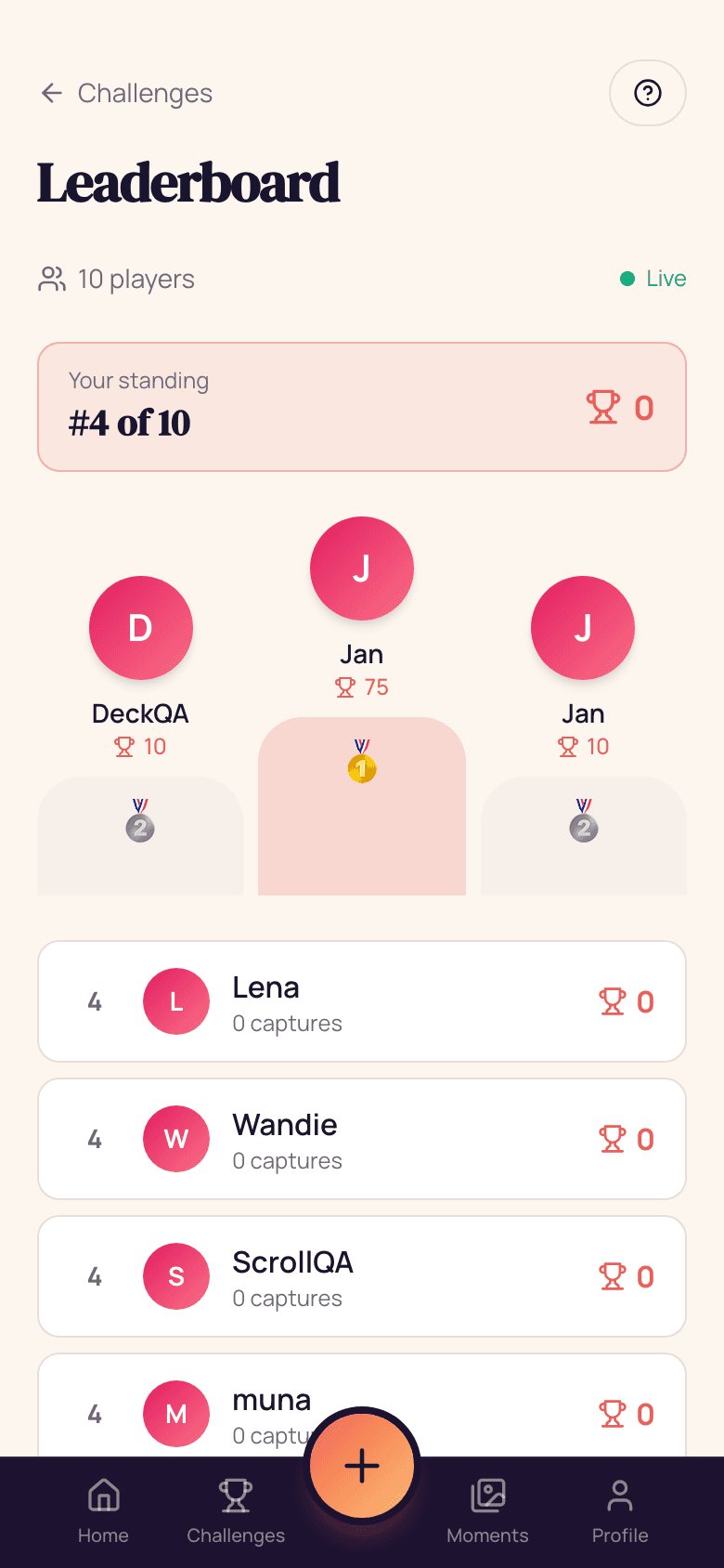 Koestr — Points & leaderboard